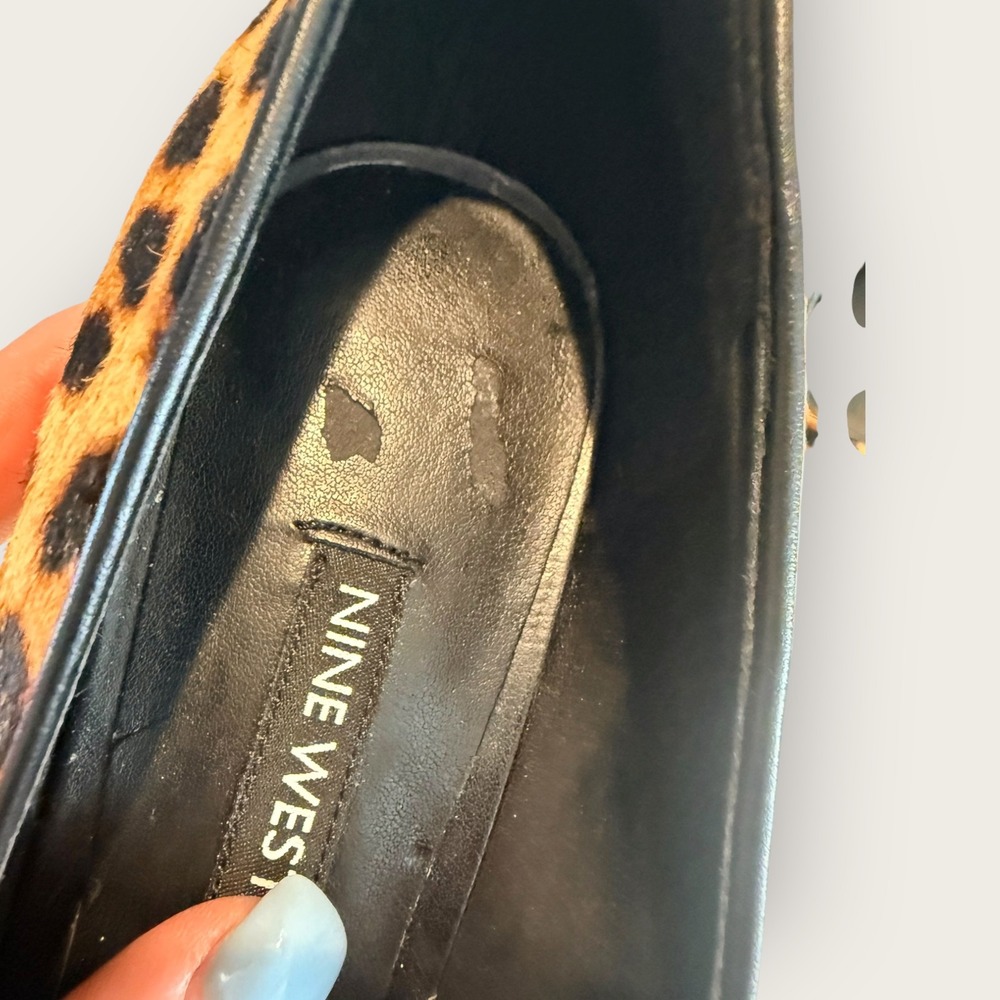 Real Calf Hair Leopard Pumps 9M Y2K Baddie Maximalist 90s Edgy Heel - Picture 9 of 9